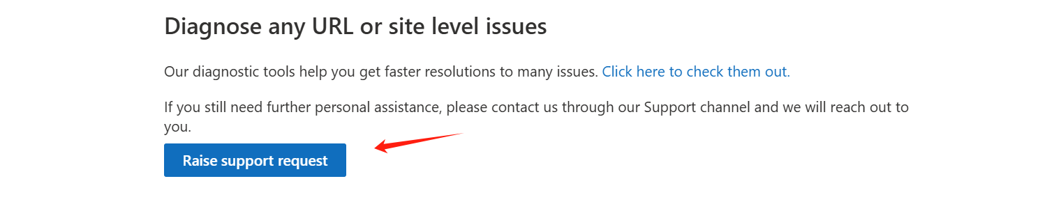 Raise support request